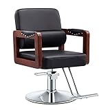 cutting bar stool legs [Rugged Salon Chair]: The hairdressing chair is made of heavy frame, filled with high density sponge and covers PU leather. It can rely on the back of the hairdressing chair. Place your legs on your footrest to get a more comfortable posture.