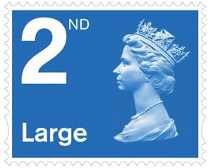 Large 2nd Second Class Stamps Pack of 25 Books of 4, 100 stamps in total