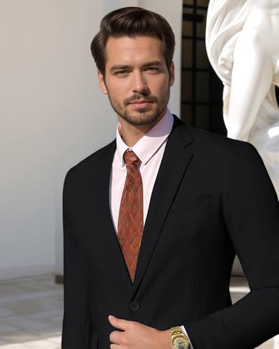 Men's Long-Sleeve Casual Blazer- Lightweight Slim Fit Suit Jacket with One Button3