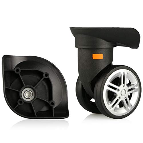 XiaoShiJie (Set of a Pair) 360 Degree Swivel Luggage Mute Wheel Suitcase Replacement Repair Wheels Parts Spinner (DiLong W174#)