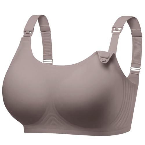 Image of Angelhood Seamless Nursing Bra for Women Wire Free Full Coverage Nursing Bra T-Shirt Bra with Extra Extender