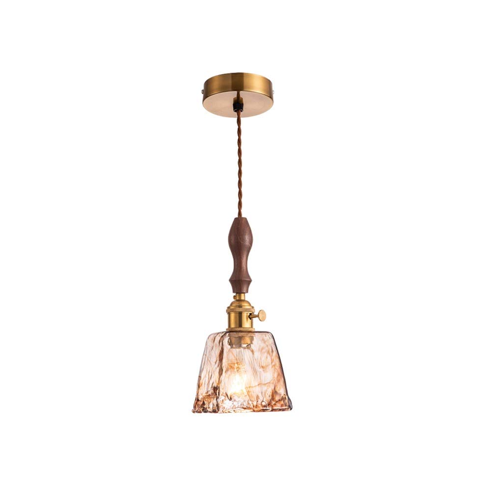Lustre de chambre en verre pour une ambiance de chevet douce et tamisée