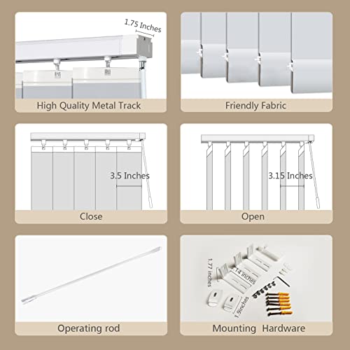 Housca GH-PT-SHUBAIYE-QUAN-BAI Cordless Vertical Blinds Window Blind thumb #4