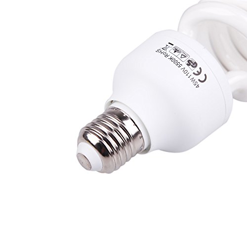 Mainstayae E27 110V 5500K 45W Photo Studio Bulb Vídeo Fotografia Luz Daylight Lâmpada
