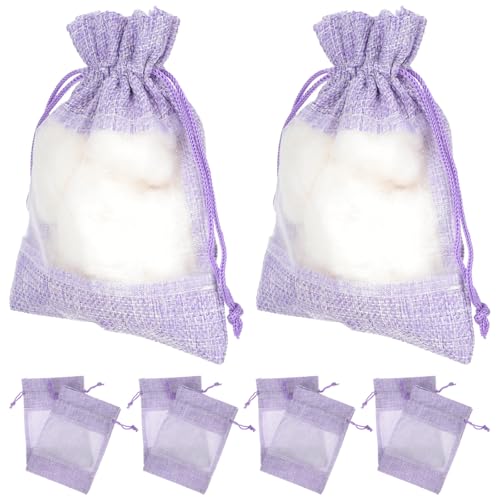 10 bolsas sachet lavanda 10x14cm color violeta miniatura 1