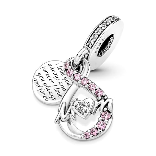 Image of Mom Family Charms Bead for Bracelets and Necklaces Jewelry Charm for Women Valentine Mother's Day