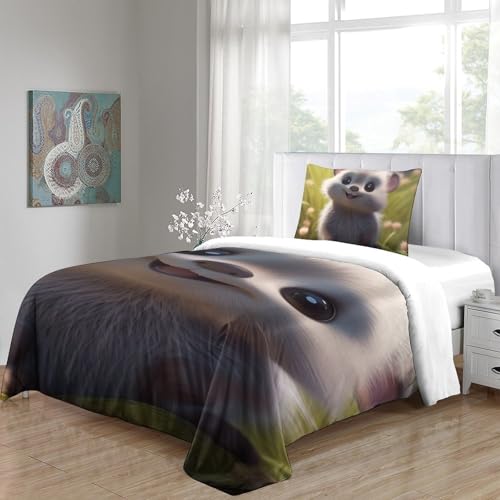 Housse de couette hamster 135x200 microfibre avec taie d'oreiller lit enfant - 5
