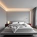 8 Pack Plaster-in LED Channel 6.6FT/2M Recessed Drywall Aluminum Strip Light Track with White Diffuser for LED Tape Mounting Profile