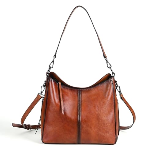 Women's leather retro shoulder bag largeHOBO bag crossbody bag