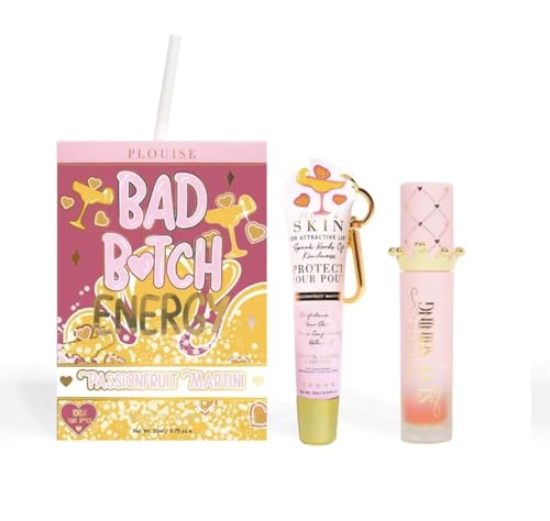 Louise P Lip Care Duo Set Lip Conditioner and Oil Hydrating and Nourishing Treatment (Passionfruit Martini)