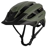 Amazon Favoto Mountain Bike Helmet, Lightweight MTB Road Bicycle Helmet for Men and Women, Matte Green, Triple-Shell Design, CE Certified, Removable Peak #ad