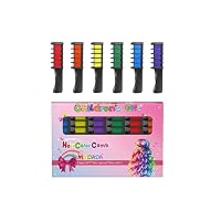 8 Pcs Capelli Gesso Pettine per Bambini, Gessetti per Capelli Temporaneo Gesso Regalo di Compleanno per Ragazze Età 6 7 8-12+Lavabile Tintura per Halloween, Natale, Giorno dei Bambini, Capodanno Party