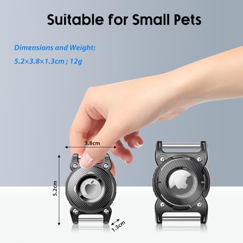 Sichy for Airtag Dog Collar Holder Waterproof | Dog Airtag Holder for Small Dogs, Lightweight Protective Airtag Case with Removable Metal Loop, Fit 5/8" Width 2mm Thick Pet Collars, Blue (Blue) - image 7