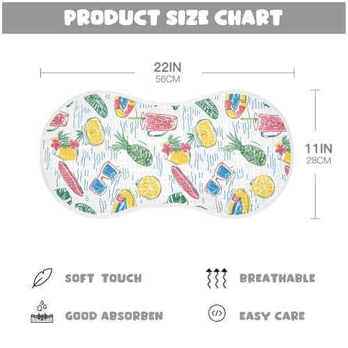 vvfelixl Summer Pool Party Burp Cloths for Baby Boy Girls Baby Washcloths Burp Rags 1 Pack2