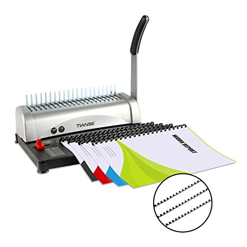 Tianse Plastic Bindings Combs, 5/16'' Diameter,40 Sheets Capacity,21 Holes, Black (Pack Of 100 Combs) #TOP1