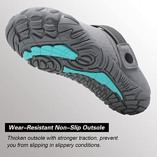 Besroad Slip On Quick Drying Running Sports Fashion Sneakers Water Shoes Summer Outdoor Hiking Shoes For Men Women Grey 9 Women/7.5 Men #TOP5