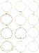 BBTO 12 Pieces Gold Layered Choker Necklace Pendant Layering Adjustable Chain Necklaces Set for Women Girls (Multi-Style A)