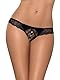 Selente Love & Fun attraktiver und bequemer Damen Tanga, als Ouvert, schwarz-Ouvert, Gr. S/M