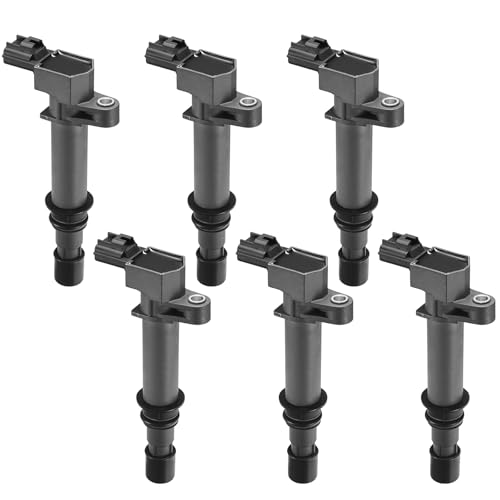 Image of Set of 6 UF270 Ignition Coil Pack Compatible with Dodge Dakota Ram 1500 3.7L 5.7L Compatible with Jeep Grand Cherokee Raider V6 V8 Replaces 56028138AB 56028138AD UF297C1231
