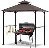 CoastShade 5'x8' Grill Gazebo Double Tiered Outdoor BBQ Canopy,Grill Gazebo Shelter for Patio and Ou