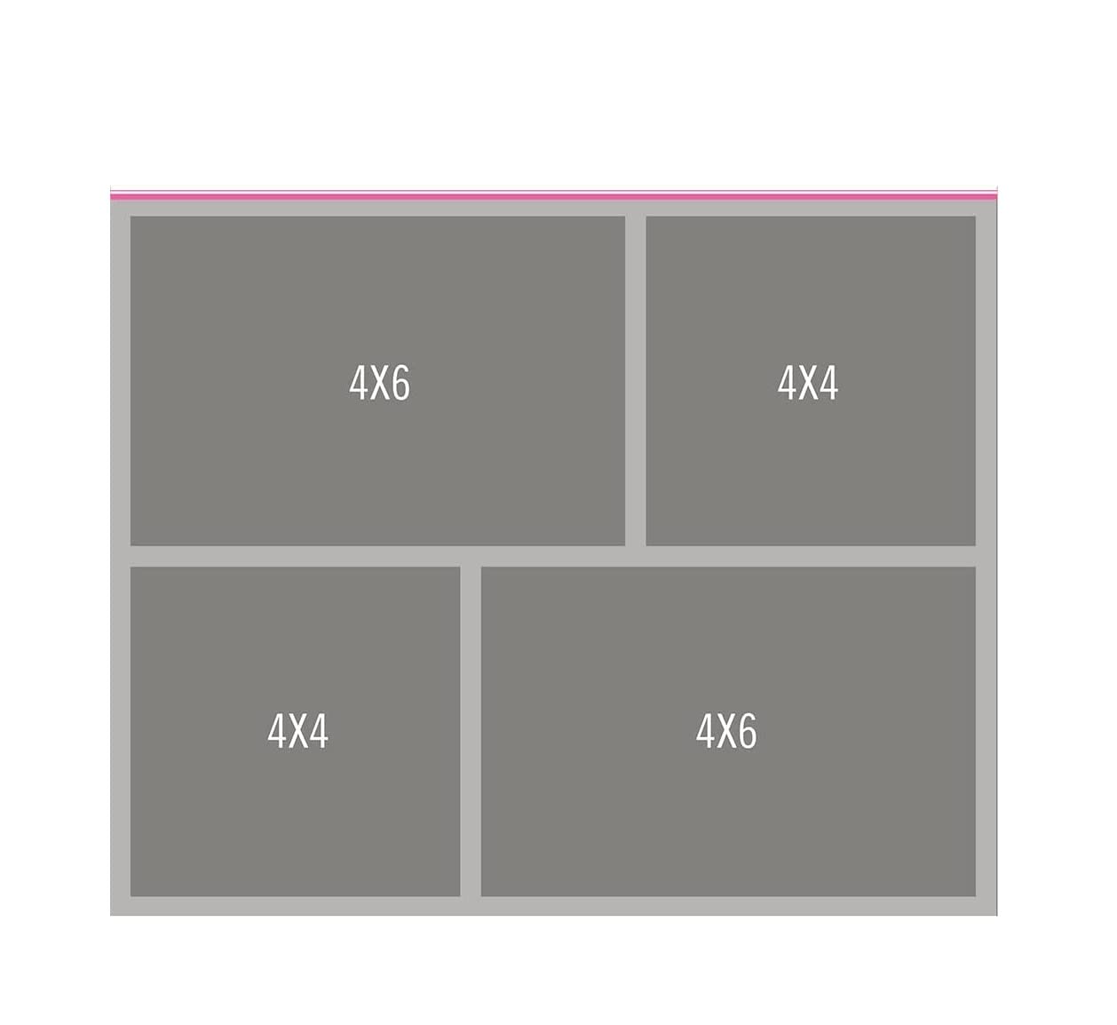 SIMPLE STORIES Simple Page Template-(1) 2-4"X6" & 2-4"X4", Multicolor
