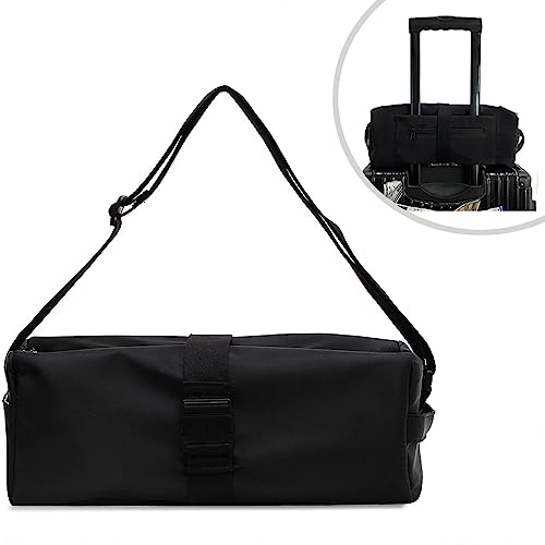 Klein Sporttaschen Für Damen und Herren, Woukksy Reisetasche Tragbar Wasserdicht Fashionable Crossbody Bag Für Wochenendausflug, Fitnessstudio, Schwimmen, Reisen, Yoga und Sauna (Schwarz)