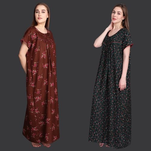 Image of Women's Alpine Floral Print Maxi Night Gown