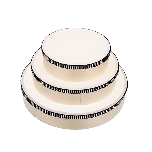 BESPORTBLE 3Pcs Tambourines Orff Hand Drum Musical for Early Education Percussion Instruments for Dance and Rhythm Activities