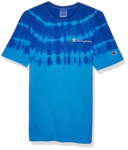 Champion LIFE Men's Streak Dye Heritage Tee, Active Blue/SURF The Web, XXX-Large