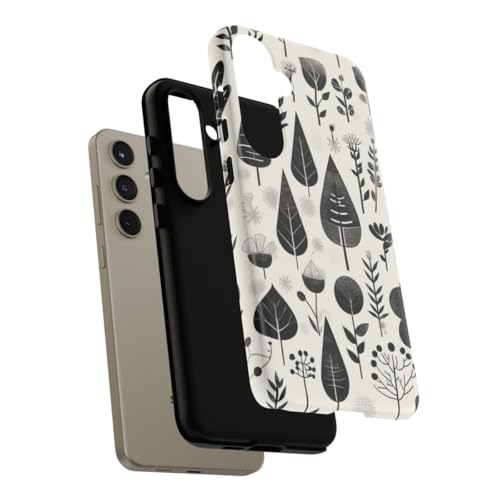 Coque Samsung S24 Plus rigide mate motif botanique blanc