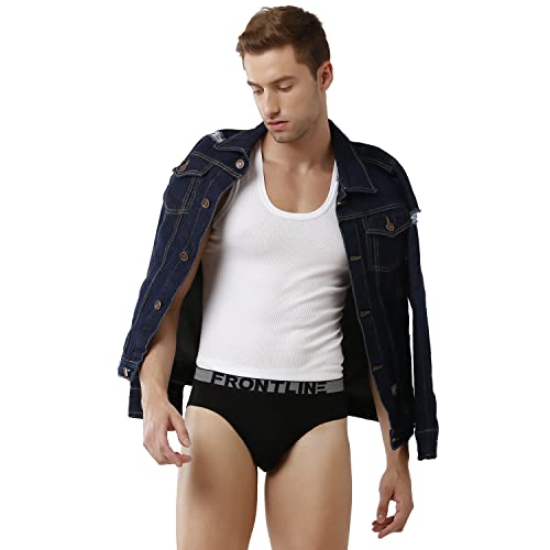 Image of Rupa Colors Modern Solid Brief for Men, Cotton Blend, Outer Elastic, Regular Fit, Pack of 1