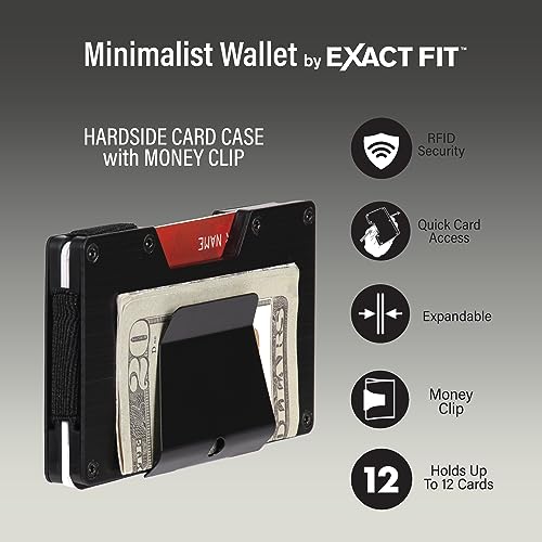 Men's Minimalist RFID Slim Expandable Hardside Card Case Wallet with Money Clip2
