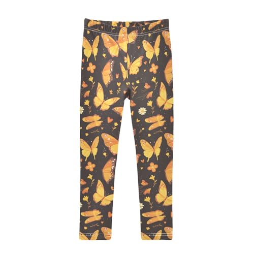 Monarch Butterfly Kids Girl's Leggings Stretch Full Length Sweatpants Running