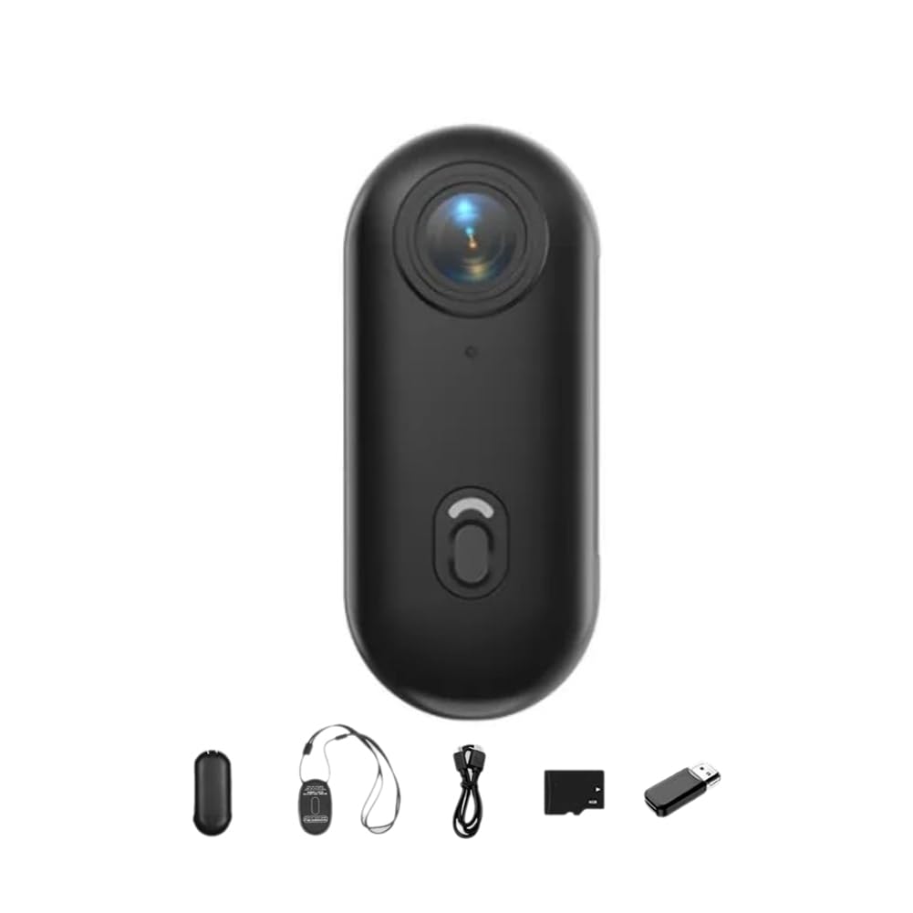 Cámara de Acción de Pulgar 4K, 1080P, WiFi, Corporal, Grabación POV Manos con Tarjeta de 32 GB para Trabajo, Viajes, Mascotas, Natación, Ciclismo.