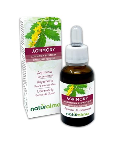 Agrimony o Agrimonia (Agrimonia eupatoria) Flores de Bach Naturalma | No. 1 | Gotas 30 ml | Extracto líquido sin alcohol | Esencias florales | Vegano y libre de alcohol