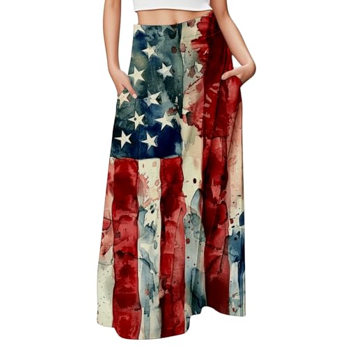 Falda larga Independence Day para mujer tipo casual midi ideal para campus