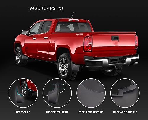 Image of Tecoom Mud Flaps for Chevy Colorado GMC Canyon Without Flares 2015-2022