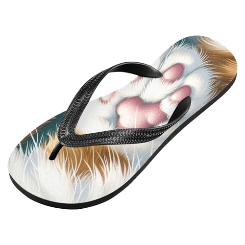 Burbuja Funny Cat Dog Paws Flip Flops for Women Men, Soft Thong Sandals Rubber Slippers for Pool Beach Essentials2