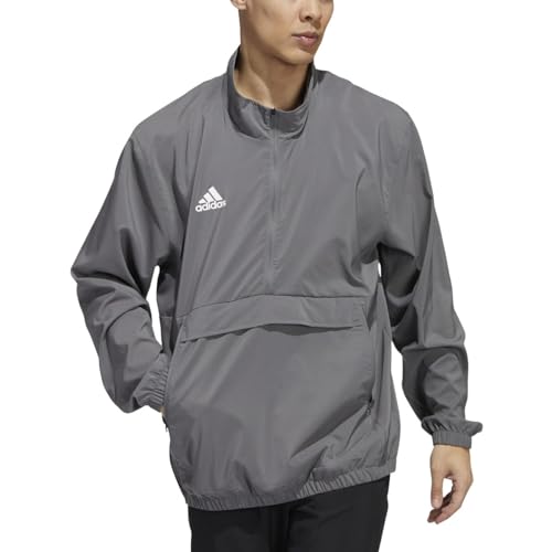 Camiseta adidas Stadium de manga larga para hombre en talla L con cuello cremallera un cuarto