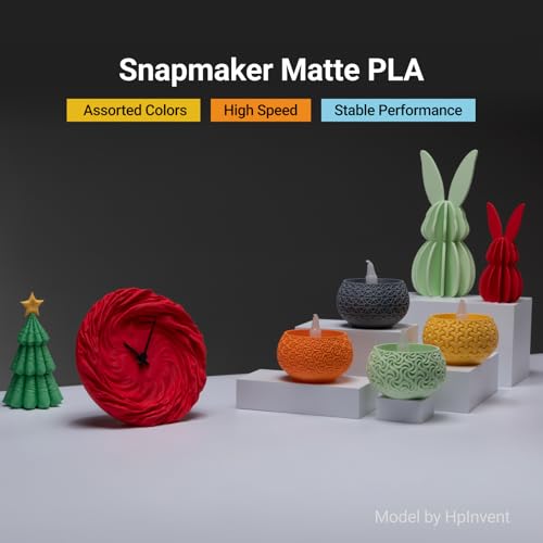 Image of Snapmaker Matte PLA Filament 1.75mm, RFID 3D Printer Filament for Snapmaker U1, Dimensional Accuracy + /- 0.02mm, 300mm /s High Speed Printing Clog-Free for Most FDM Printers,1kg(2.2lbs) Butter Cream