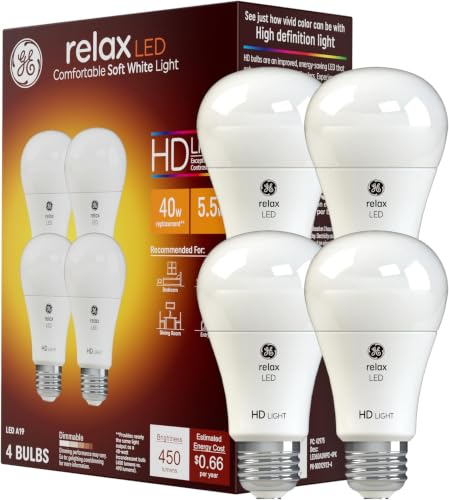 GE Relax LED Light Bulbs, 40 Watt, Soft White, A19 (24 Pack) - image 1