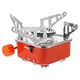 GOOHOCHY Faltbarer Gas kocher Quadratisch aus Edelstahl Tragbarer Campingkocher mit Starker...