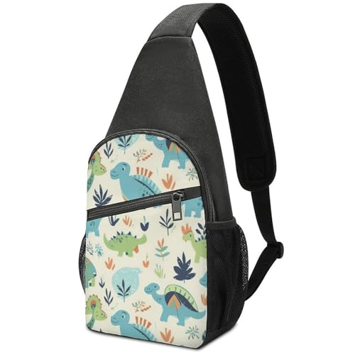Mochila bandolera ligera con diseño de dinosaurio miniatura 1