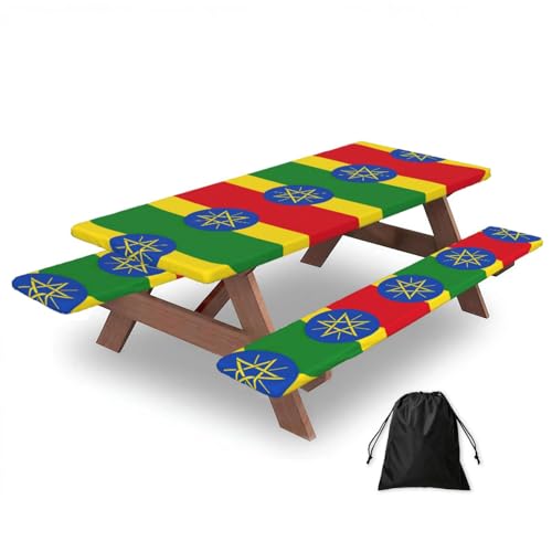 Mantel de mesa con estampado de Etiopía para camping y banquetas de campo 2