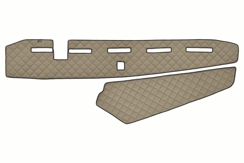 Beige Alfombra de tablero de instrumentos de cuero ecológico para FH4 Euro6 con sensor