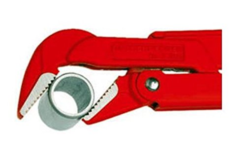 Giratubi KS Tools 112.2000 Modello Svedese - Bocca Inclinata 45&deg;, Cromo-Vanadio, Vernice Rossa