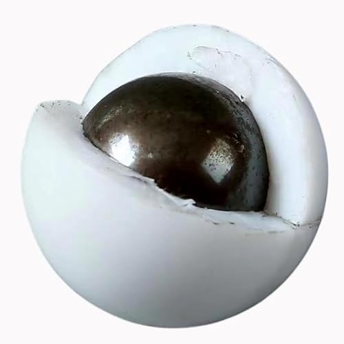 Lambid 25 x .68 Cal Nylon Coated Steel Balls, 9.8 Grams Steel Core Nylon Coating Paintballs Ammo of 68 Caliber Compatible with VK M17/Pistelle X-68/Grimburg for Self Defense (White Coating)