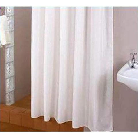 DUSCHVORHANG WEISS 180x215 TEXTIL 180 BREIT x 215 HOCH! ÜBERLÄNGE SONDERMAß! SHOWER CURTAIN WHITE OUTSIZE! Cover