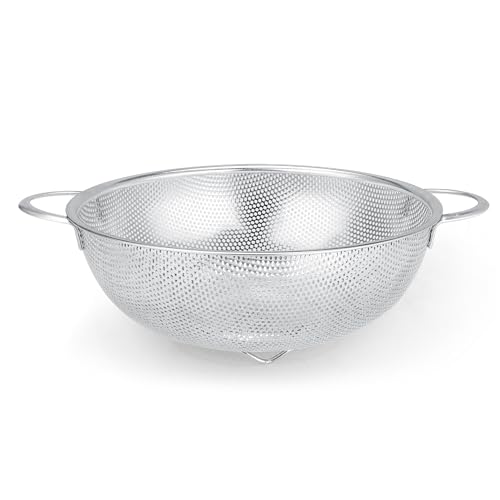 Comparison: Best Metal Screen Strainer 11 Gulex Colander Stainless Steel 3-Quart, Metal Strainer with Base, Strainer for Kitchen Food, Dishwasher Safe