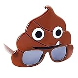 Sunstaches Emoticon Poo Sunglasses, Party Favors, UV400 Brown, Standard